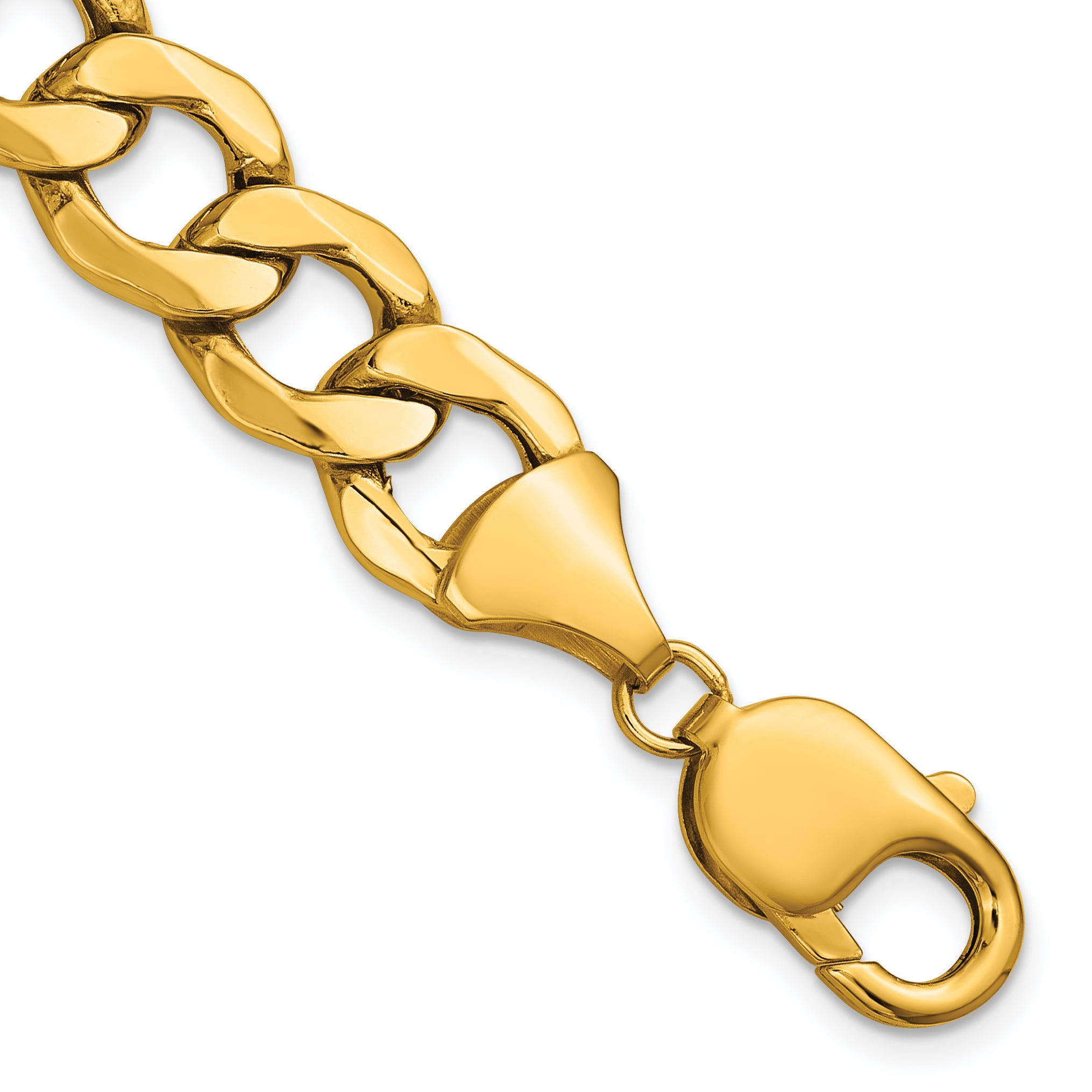 14k 11.3mm Semi-Solid Curb Chain