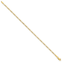 14k 1.9mm Semi-Solid Figaro Chain