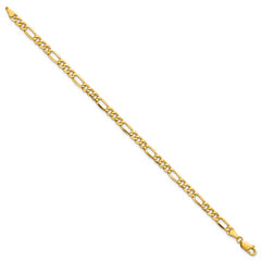 14k 4.2mm Semi-Solid Figaro Chain