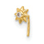 14k 23 Gauge CZ Sun Nose Stud
