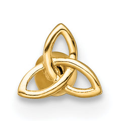 14k 18 Gauge Polished Celtic Knot Labret Stud