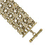 1928 Jewelry Gold-tone Filigree Fancy Link 7.5 inch Toggle Bracelet