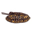 Brown Bead & Leather Multi-Wrap Bracelet in Stainless Steel, 14 Inch - Sophia Jewelers