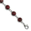 1928 Jewelry Silver-tone Red Epoxy Faceted Stone Adjustable 7.25 inch Bracelet with 1.25 inch extension