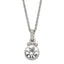 1928 Silver-tone White Crystal w/3in ext. Necklace - Sophia Jewelers