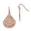 1928 Jewelry Copper-tone Filigree Pear Shaped Dangle Earrings