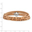 AMEN Stainless Steel Serenity Prayer Tan Leather Wrap with Magnetic Clasp 21 Inch Bracelet - Sophia Jewelers