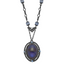 1928 Jewelry Black-plated Light Blue and Dark Blue Crystal 16 inch Necklace with 3 inch extension