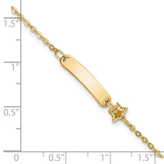 14K Polished ID with Star Childrens Bracelet