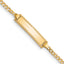 14k Polished Solid Chain/Solid Plate Curb Link 18.5x5mm Plate 6 inch Baby/Child ID Bracelet