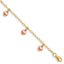 Puffed Hearts Charm Bracelet in 14K Two-Tone Gold, 5.6mm, 6 Inch - Sophia Jewelers