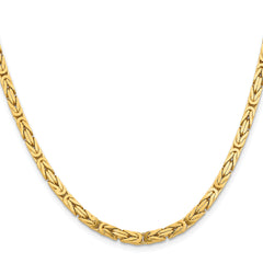 14K 30 inch 4mm Byzantine with Lobster Clasp Chain