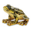 Luxury Giftware Pewter Bejeweled Crystals Gold-tone Enameled JUMPIN' FROG FLASH Green Frog Trinket Box with Matching 18 Inch Necklace - Sophia Jewelers