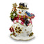 Holly Jolly Snowman Trinket Box in Pewter with Matching Necklace - Sophia Jewelers
