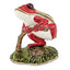Red Frog on Branch Trinket Box in Pewter with Matching Necklace - Sophia Jewelers