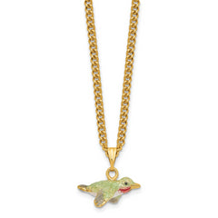 Luxury Giftware by Jere Pewter Bejeweled Crystals Gold-tone Enameled HAMILTON Hummingbird Trinket Box with Matching 18 Inch Necklace