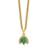 Luxury Giftware by Jere Pewter Bejeweled Crystals Gold-tone Enameled PERO Peacock on Oval Trinket Box with Matching 18 Inch Necklace