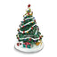 Luxury Giftware Pewter Bejeweled Crystals Silver-tone Enameled NOSTALGIA Christmas Tree Trinket Box with Matching 18 Inch Necklace