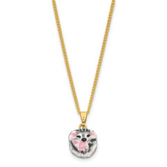 Luxury Giftware by Jere Bejeweled HILLARY Balled Up Hedgehog Trinket Box with Matching 18 inch Necklace