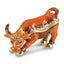 Luxury Giftware by Jere Bejeweled DOZER Bowing Bull Trinket Box with Matching 18 inch Necklace