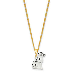 Luxury Giftware by Jere Bejeweled SPOT Dalmatian Trinket Box with Matching 18 inch Necklace