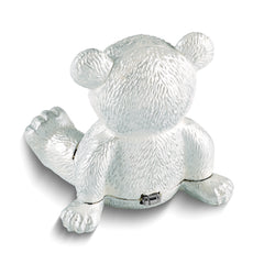 Luxury Giftware by Jere Bejeweled Crystal HARVEY Bear with Enameled Red Heart Trinket Box and Matching 18 Inch Necklace