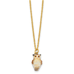 Luxury Giftware by Jere Bejeweled BRODWIN Owl Trinket Box with Matching 18 inch Necklace