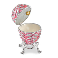 Luxury Giftware by Jere Bejeweled LUSCIOUS PINK (Plays Endless Love) Musical Egg Trinket Box with Matching 18 inch Necklace