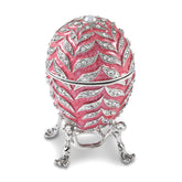 Luxury Giftware by Jere Bejeweled LUSCIOUS PINK (Plays Endless Love) Musical Egg Trinket Box with Matching 18 inch Necklace