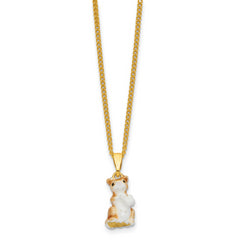 Luxury Giftware by Jere Bejeweled AMELIA Christmas Mouse Trinket Box with Matching 18 inch Necklace