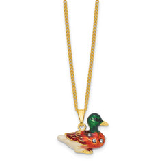 Luxury Giftware by Jere Bejeweled BILL Duck Trinket Box with Matching 18 inch Necklace