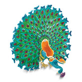Luxury Giftware by Jere Bejeweled AQUAMARINE Peacock Trinket Box with Matching 18 inch Necklace