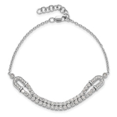 14k White Gold 2 carat Lab Grown Diamond VS/SI+ G+ 6.5 inch with 1 inch extention Bracelet
