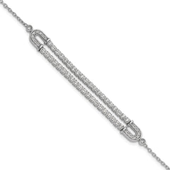 14k White Gold 2 carat Lab Grown Diamond VS/SI+ G+ 6.5 inch with 1 inch extention Bracelet