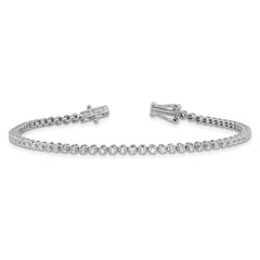 14k White Gold 1 carat Lab Grown Diamond VS/SI+ G+ Round Tennis Bracelet
