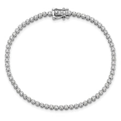 14k White Gold 1 carat Lab Grown Diamond VS/SI+ G+ Round Tennis Bracelet