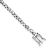 14k White Gold 1 carat Lab Grown Diamond VS/SI+ G+ Round Tennis Bracelet