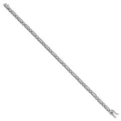 14k White Gold 1 3/8 carat Lab Grown Diamond VS/SI+ G+ 7 inch Bracelet