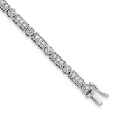 14k White Gold 1 3/8 carat Lab Grown Diamond VS/SI+ G+ 7 inch Bracelet