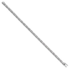 14k White Gold 2 1/8 carat Lab Grown Diamond VS/SI+ G+ 6.75 inch Fancy Shapes Bracelet
