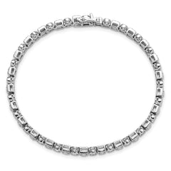 14k White Gold 2 1/8 carat Lab Grown Diamond VS/SI+ G+ 6.75 inch Fancy Shapes Bracelet