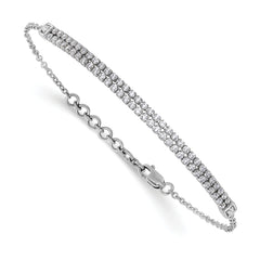 14k White Gold 1 carat Lab Grown Diamond VS/SI+ G+ 6.5 inch with 1 inch extention Bracelet