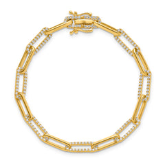 14k 1 3/8 carat Lab Grown Diamond VS/SI+ G+ Fashion Link Bracelet