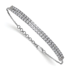 14k White Gold 2 3/8 carat Lab Grown Diamond VS/SI+ G+ 6.5 inch with 1 inch extention Bracelet