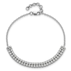 14k White Gold 2 3/8 carat Lab Grown Diamond VS/SI+ G+ 6.5 inch with 1 inch extention Bracelet