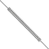 14k White Gold 2 3/8 carat Lab Grown Diamond VS/SI+ G+ 6.5 inch with 1 inch extention Bracelet
