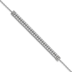 14k White Gold 2 3/8 carat Lab Grown Diamond VS/SI+ G+ 6.5 inch with 1 inch extention Bracelet