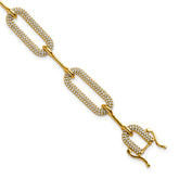 14k 3 1/4 carat Lab Grown Diamond VS/SI+ G+ Fashion Link Bracelet