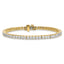 14k 7 carat Lab Grown Diamond VS+ F+ Complete Princess Prong Set Tennis Bracelet - Sophia Jewelers