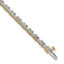 14k 7 carat Lab Grown Diamond VS+ F+ Complete Princess and Round Tennis Bracelet - Sophia Jewelers